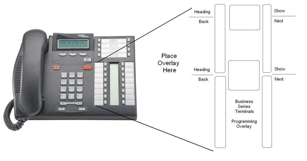 Nortel T7316 Phone Button Template - Nortel Networks T7316e Phones