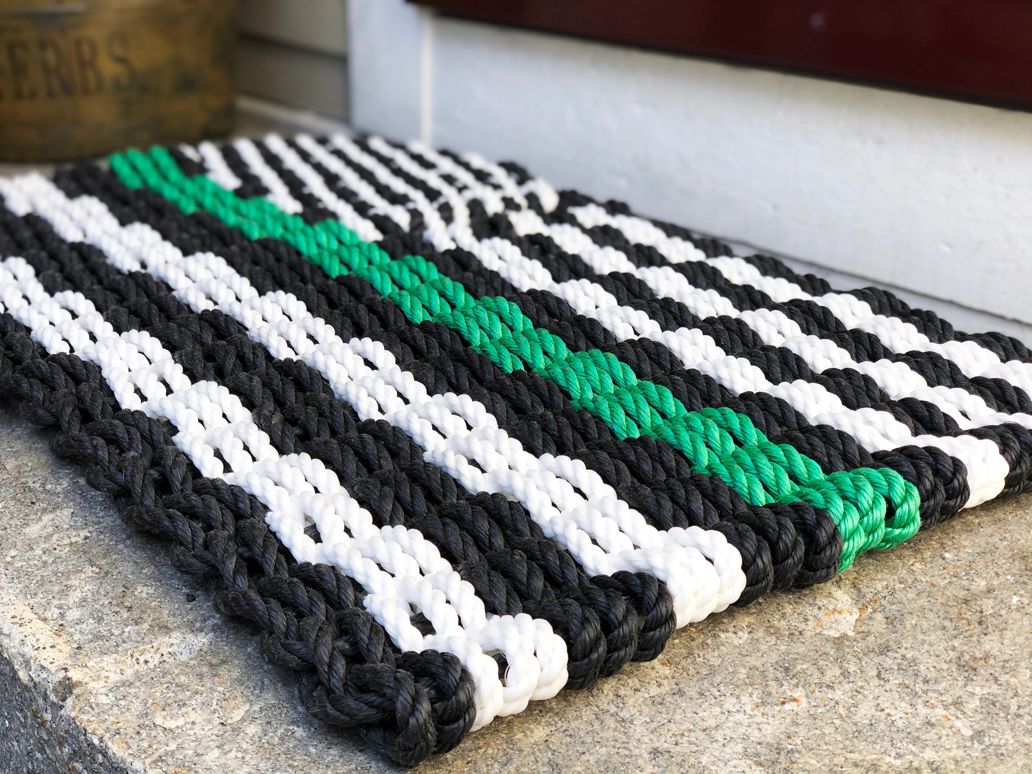 Maine Rope Flag Thin Green Line Maine Rope Mats