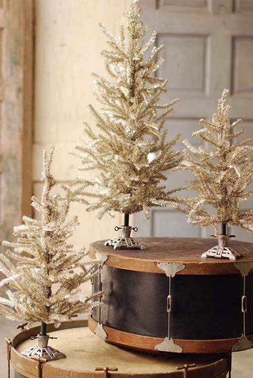 Platinum Christmas Tree Aluminum Tinsel Christmas Tree