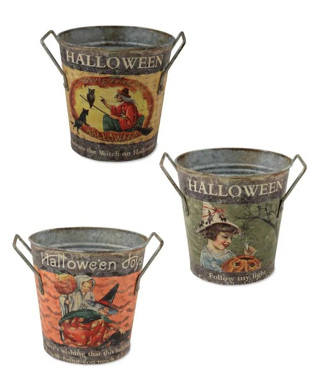 Halloween Tin Buckets Bethany Lowe Vintage Halloween