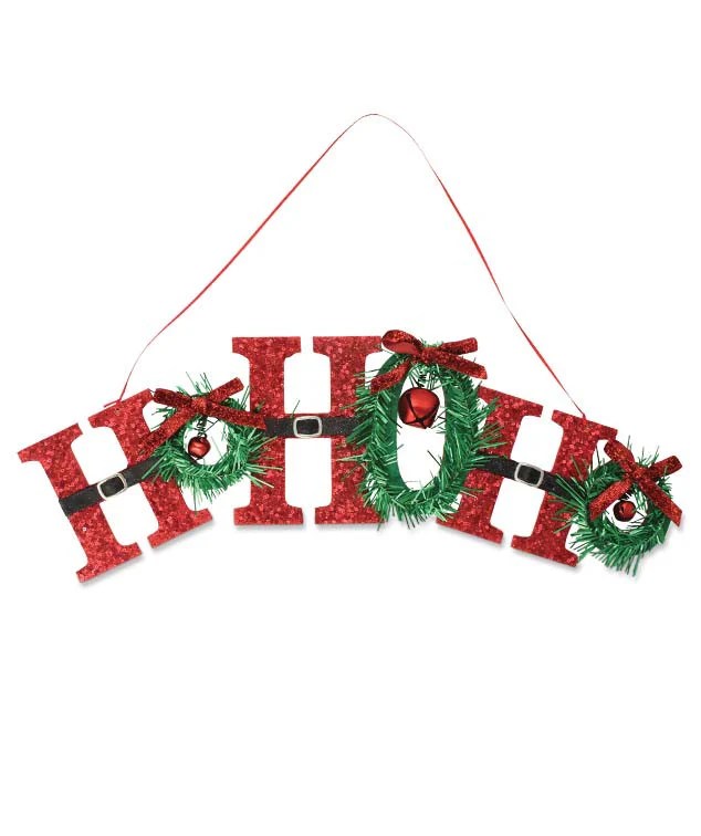 Retro Ho Ho Ho Sign Retro Santa Claus Christmas Sign