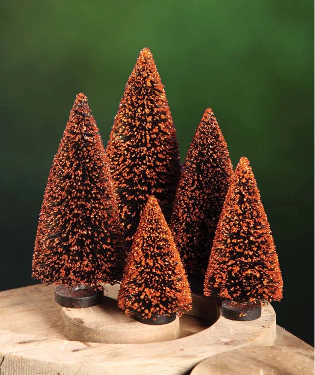 Black Bottle Brush Trees Halloween Bottle Brush Trees
