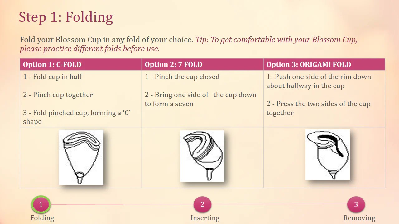 Blossom Menstrual Cup Instructions