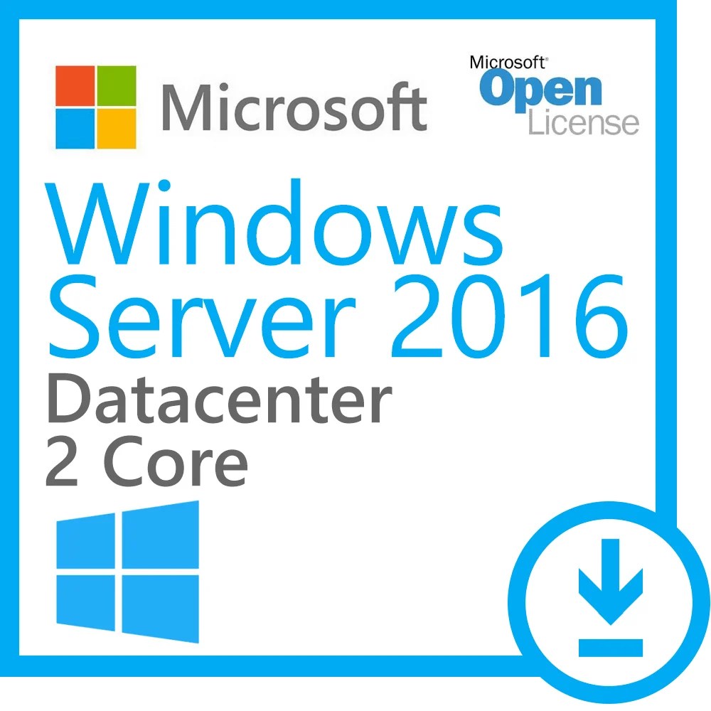 Microsoft Windows Server Datacenter 2016 2 Core License Microsoft sku