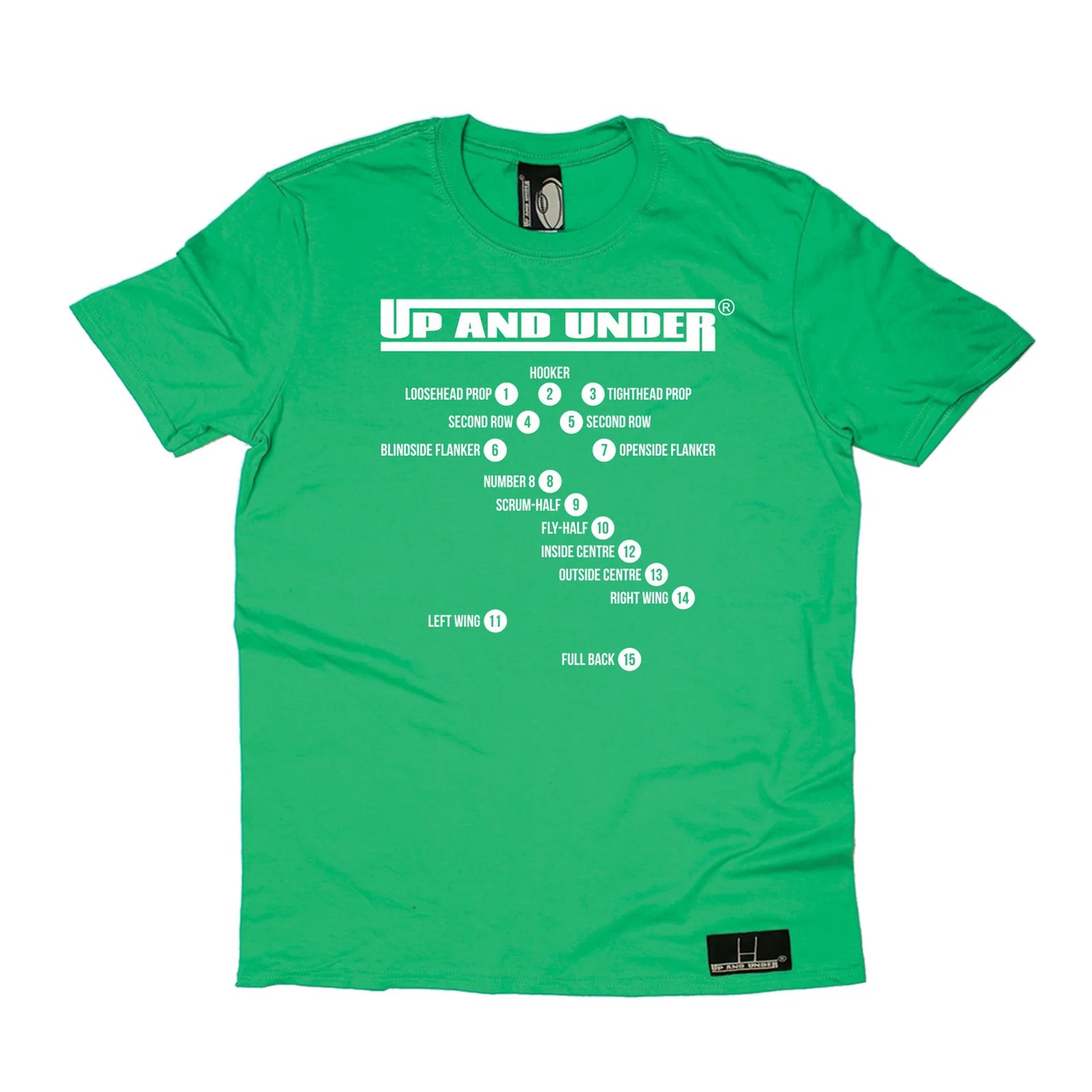 Buy Up And Under Men's Rugby Positions TShirt at 123t UK TShirts