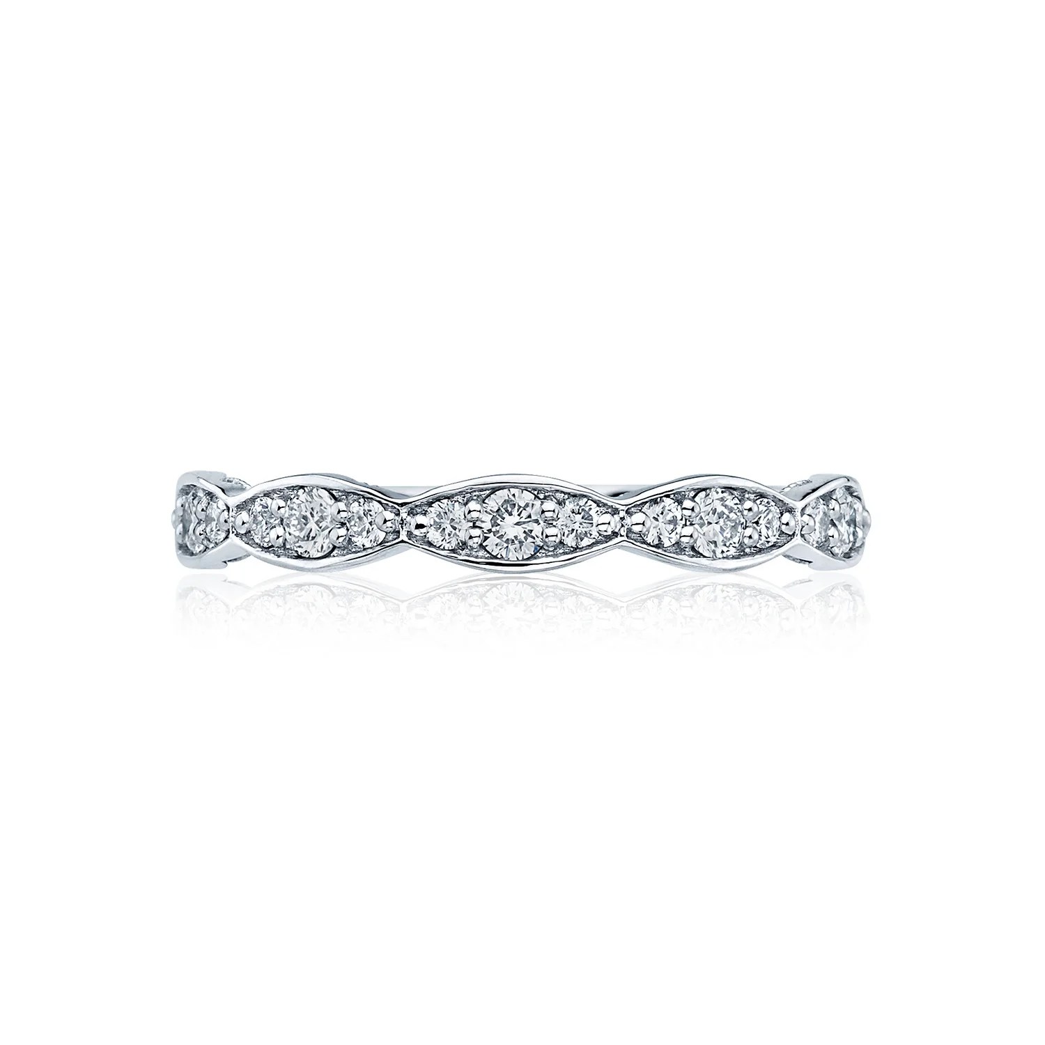 Barmakian Tacori Sculpted Crescent Diamond Wedding Band. Barmakian