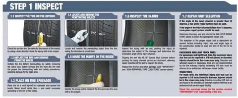 REMA Tip Top Nail Hole Repair Procedures For Passenger, Light Truck and