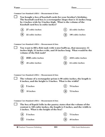 5th Grade Illinois Common Core Math - TeachersTreasures.com | Teachers