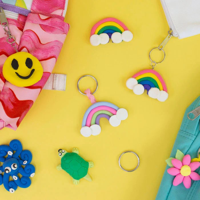 DIY Clay Backpack Charms Craft Box Girls