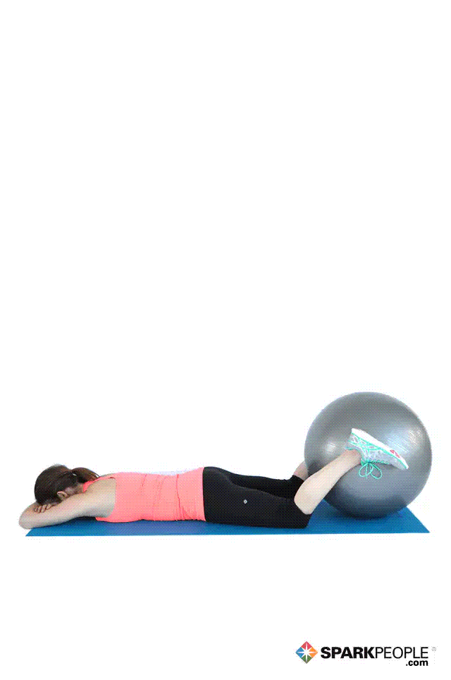 Hamstring curls are a great way to build strength in. Lying Hamstring Curls with Ball - Orthomen