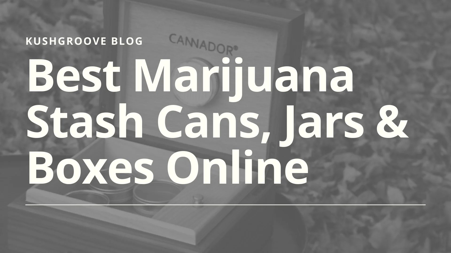 Best Marijuana Stash Storage Jars & Boxes Online Kush Groove Kush