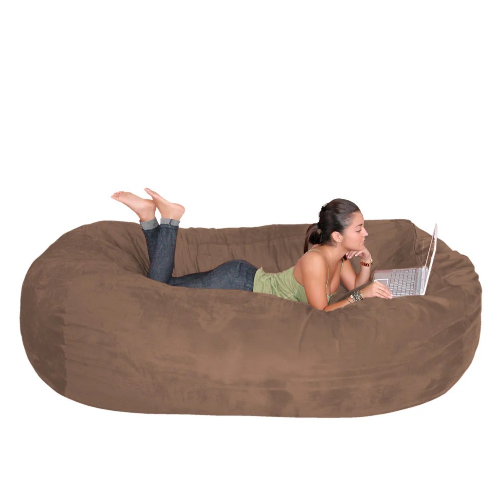 Bean Bag Chair Large 7 Foot Cozy Sack Premium Foam Filled Liner Plus M