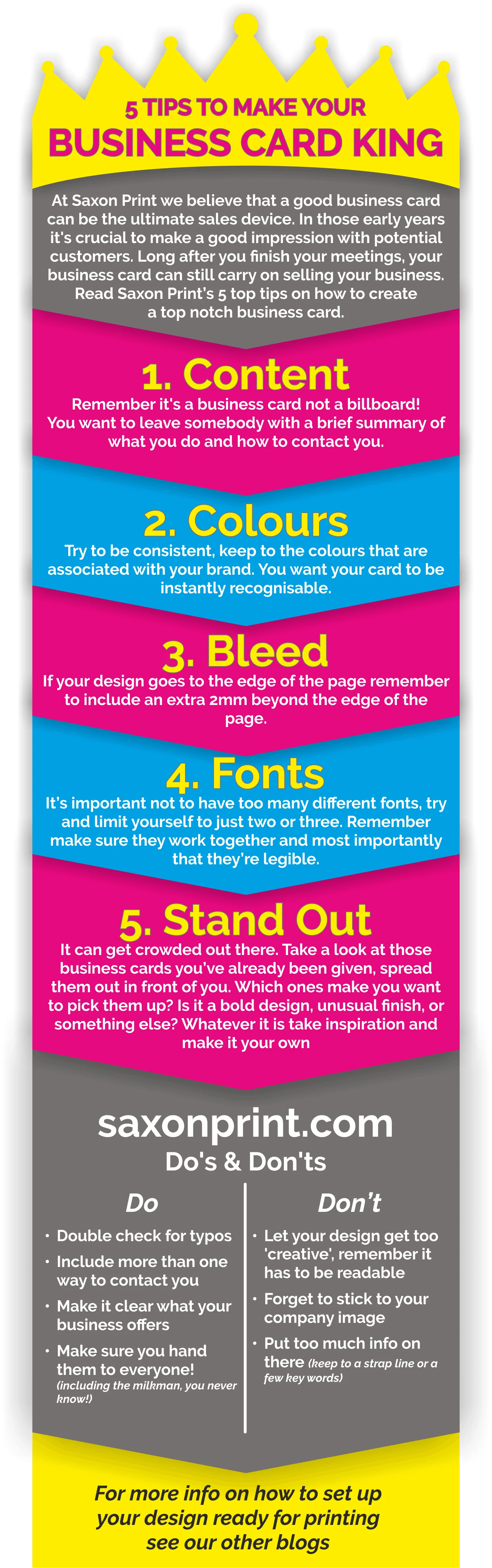 5 Tips to make your business card King Saxon Print