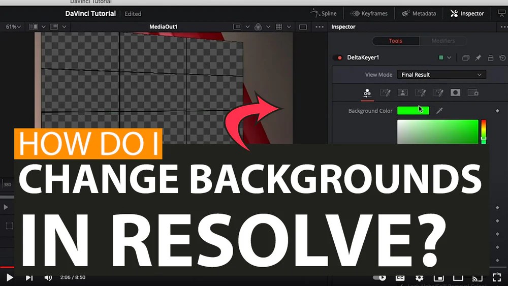 How do I change backgrounds in Davinci Resolve? Virtual Set Lab