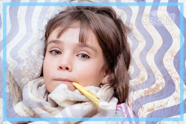Common cold prevention. Helping a baby with a runny nose and cough GOO.N