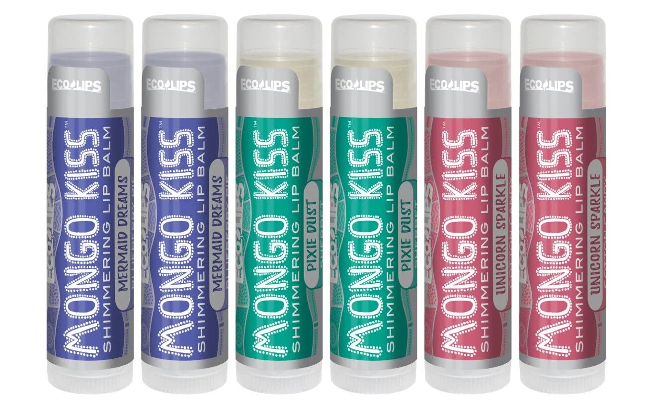 MONGO KISS™ Shimmering Lip Balm 6Pack Eco Lips