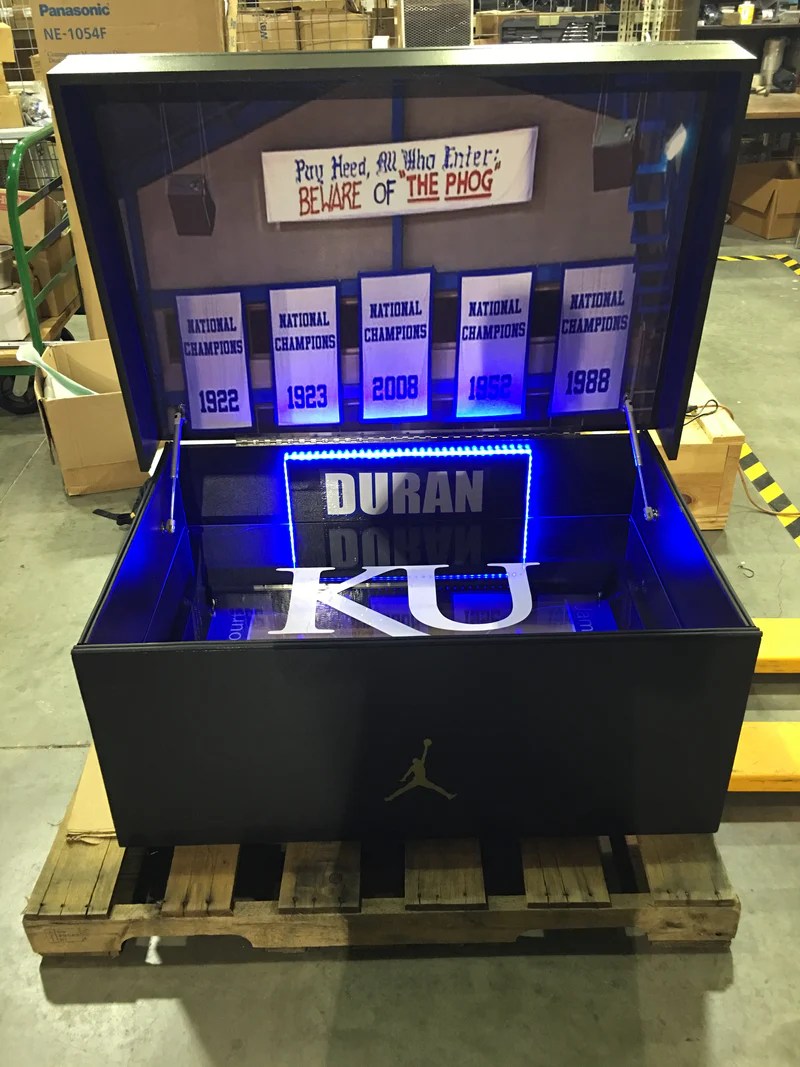 The Jayhawks Box Customized Giant Jordan Inspired shoe box (FREE SHIP