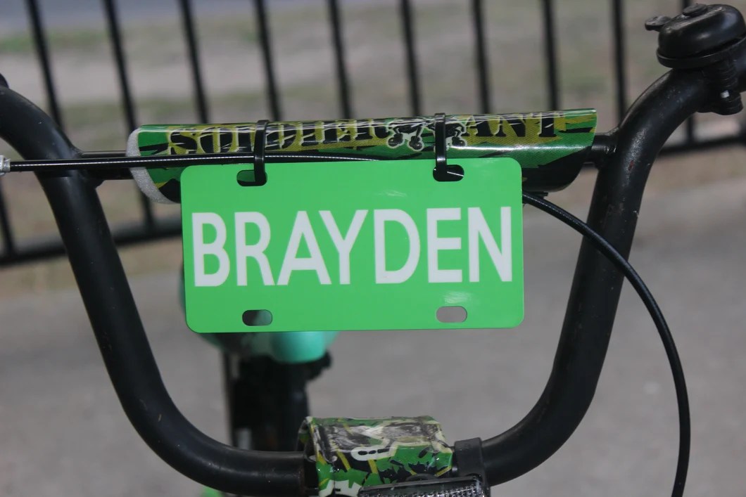 Personalised Kids Number Plates Made by Skye