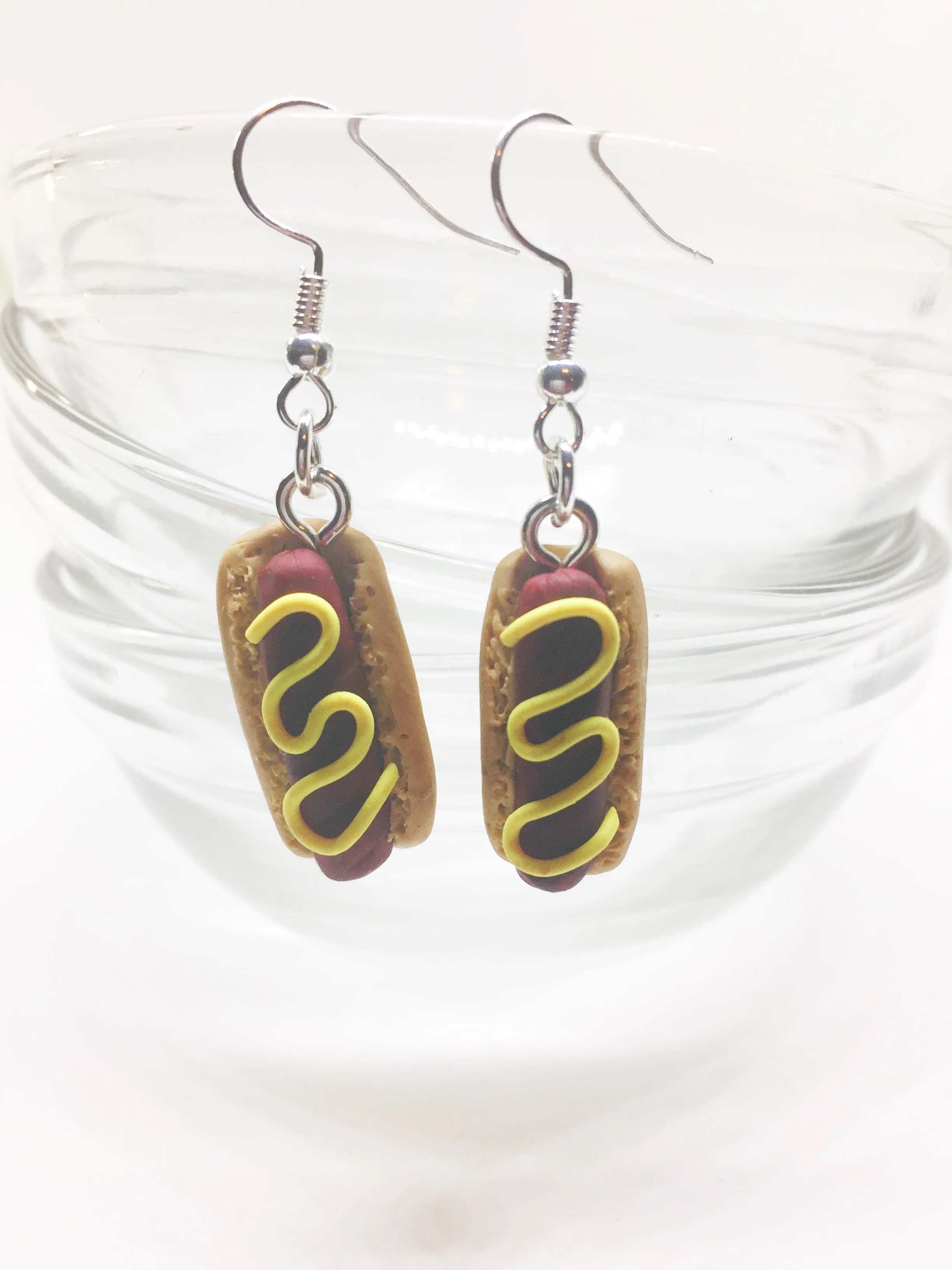 Hot Dog Earrings Polymer Clay Superstore