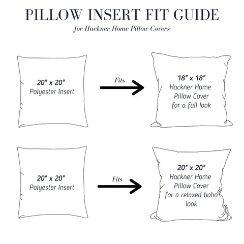 Pillow Insert Fit Guide - Learn how to fit your pillow - Inside Hackner