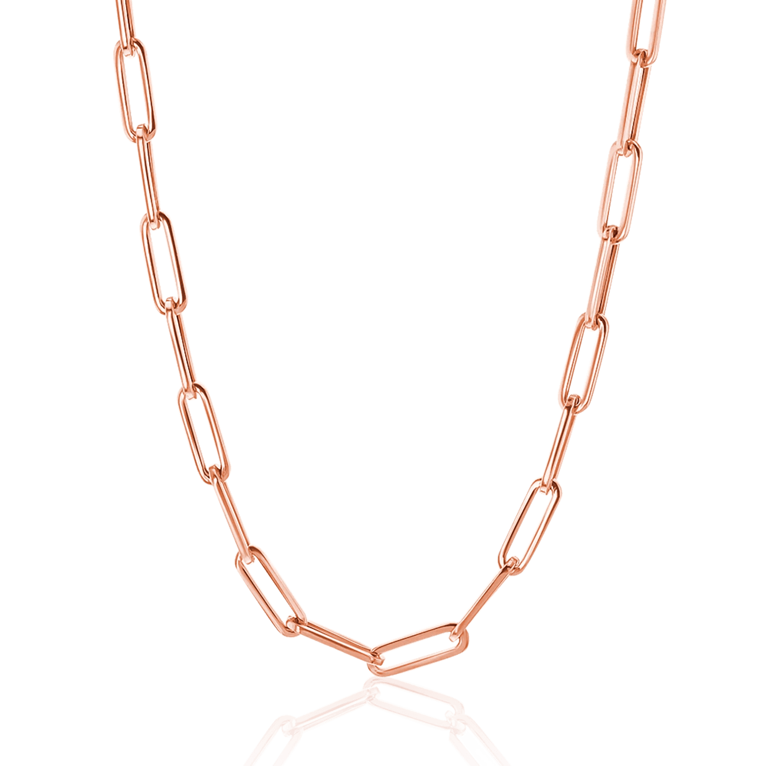 14K Large Paper Clip Chain Necklace Baby Gold