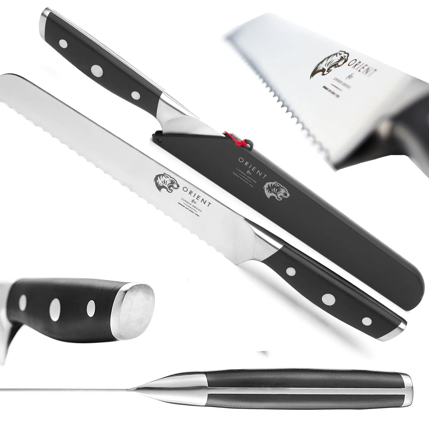 9 Inch Bread Knife Blade Protector Gift Box Orient Carbon Series