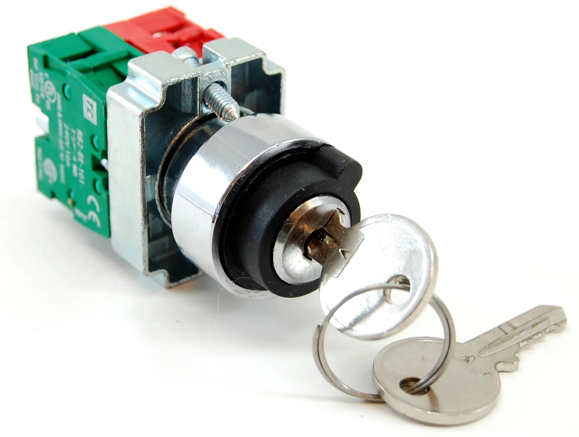 2 position maintained selector switch with key, 1 normally open (NO) c