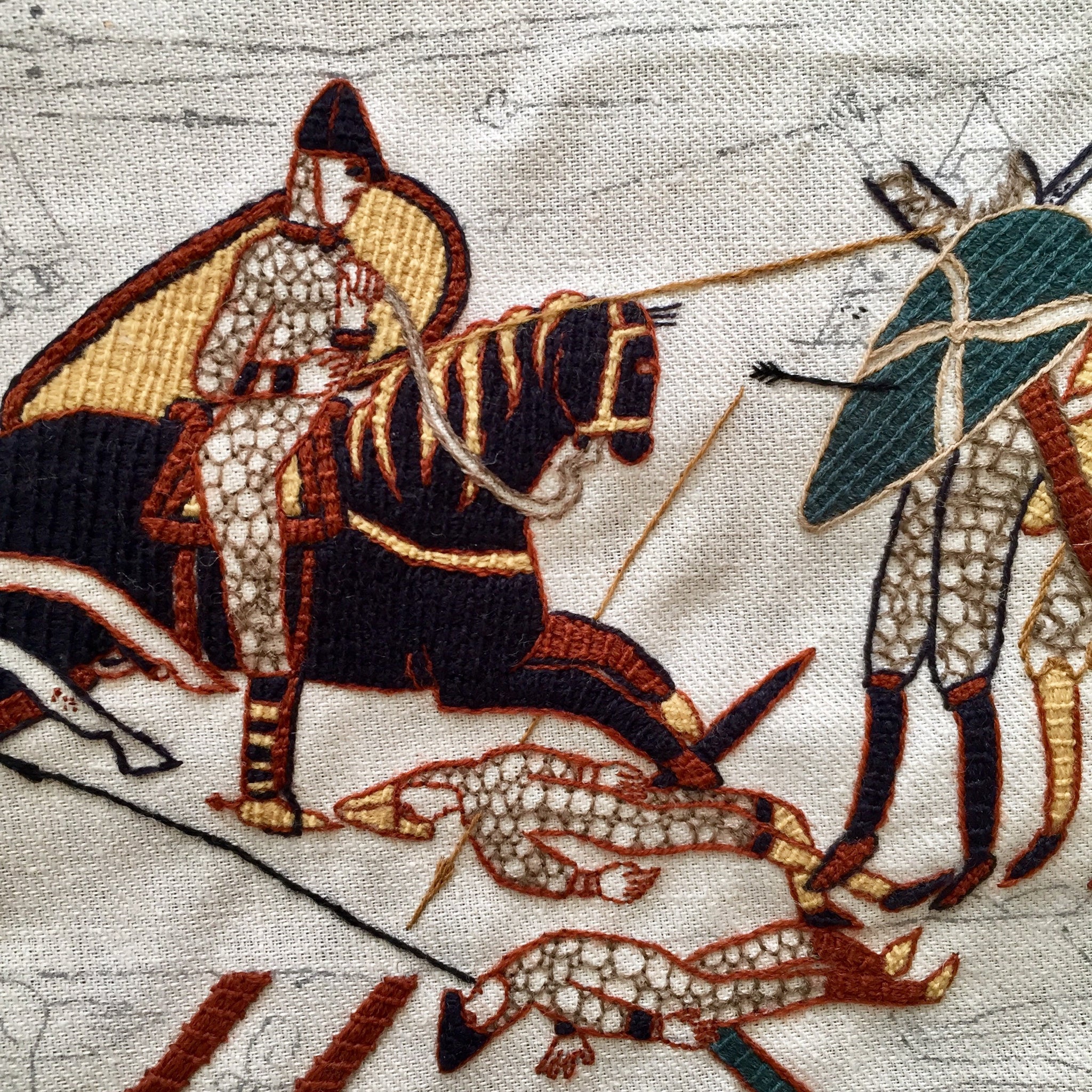 Bayeux Tapestry? Not a Tapestry! it's a Crewel Work Embroidery. either