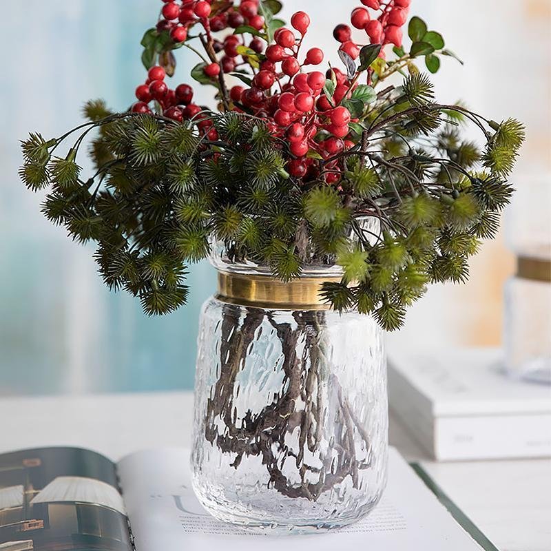 Vases, Hot Sale Ceramic Cylinder White Flower Vases With Marbled