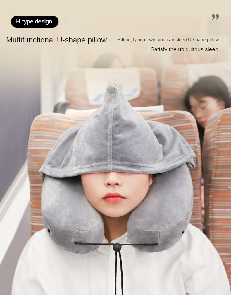 NW 1776 Travel Pillow HShaped Inflatable Pillow, Nap Neck Pillow With