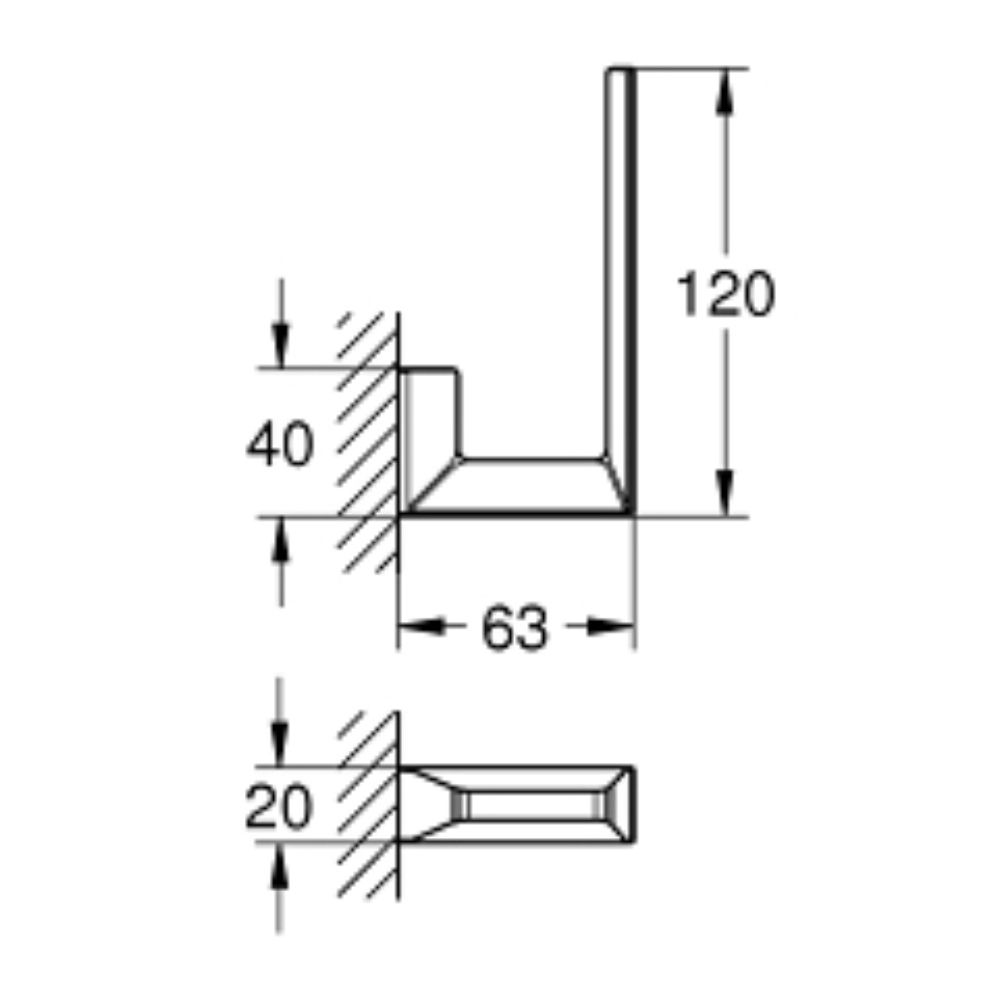 Grohe 40784000 Selection Cube Reserve Toilet Paper Holder