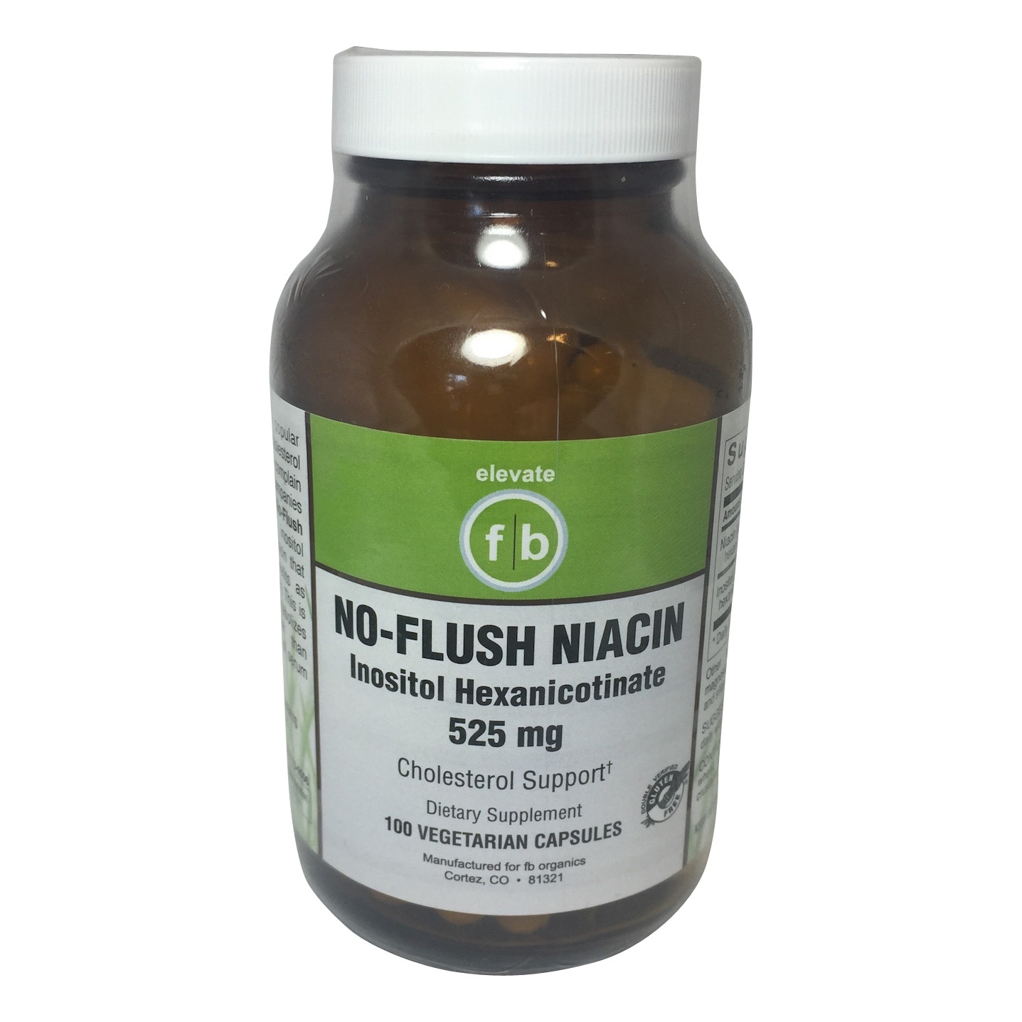 No Flush Niacin 525mg fb organics