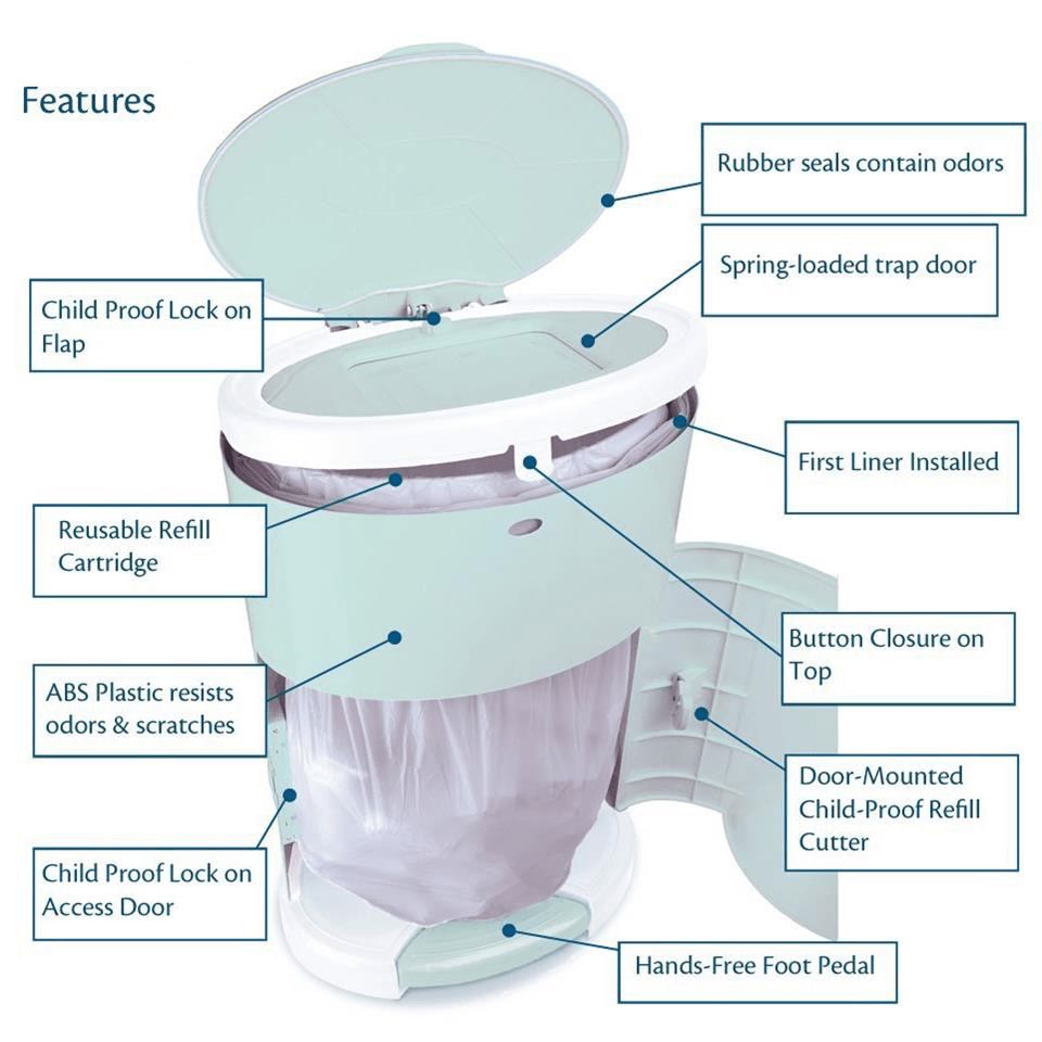 Diaper Pails + Wipe Dispensers Hello Baby