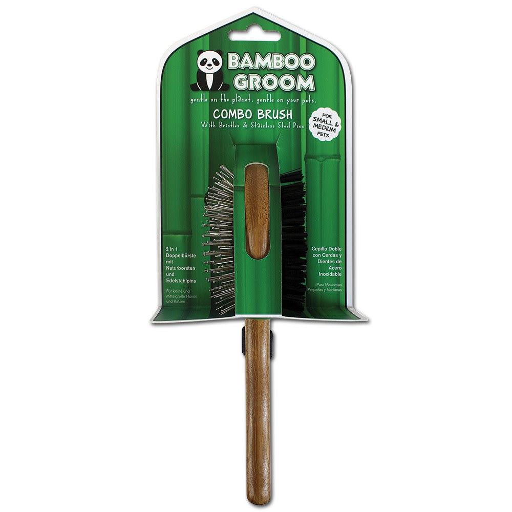Bamboo Groom Bamboo Groom Combo Brush with Boar Bristles & Stainless