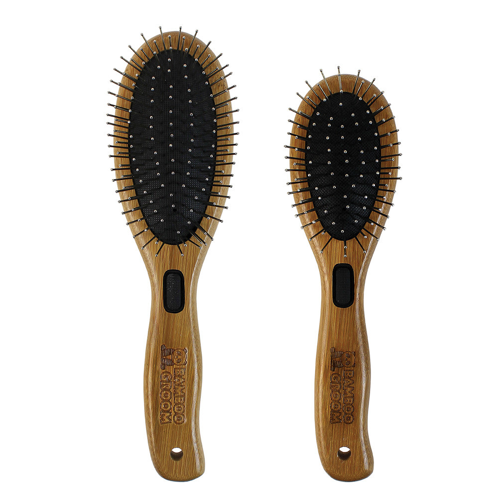 Bamboo Groom Bamboo Groom Combo Brush with Boar Bristles & Stainless