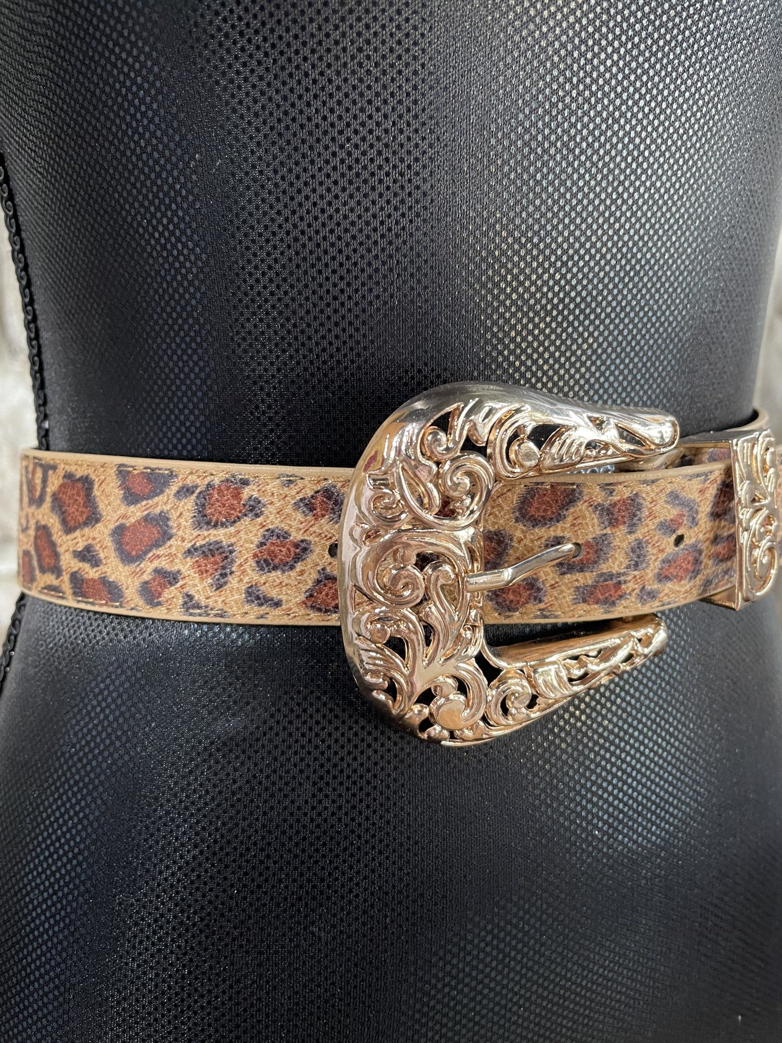 Animal Print Stretch Belt