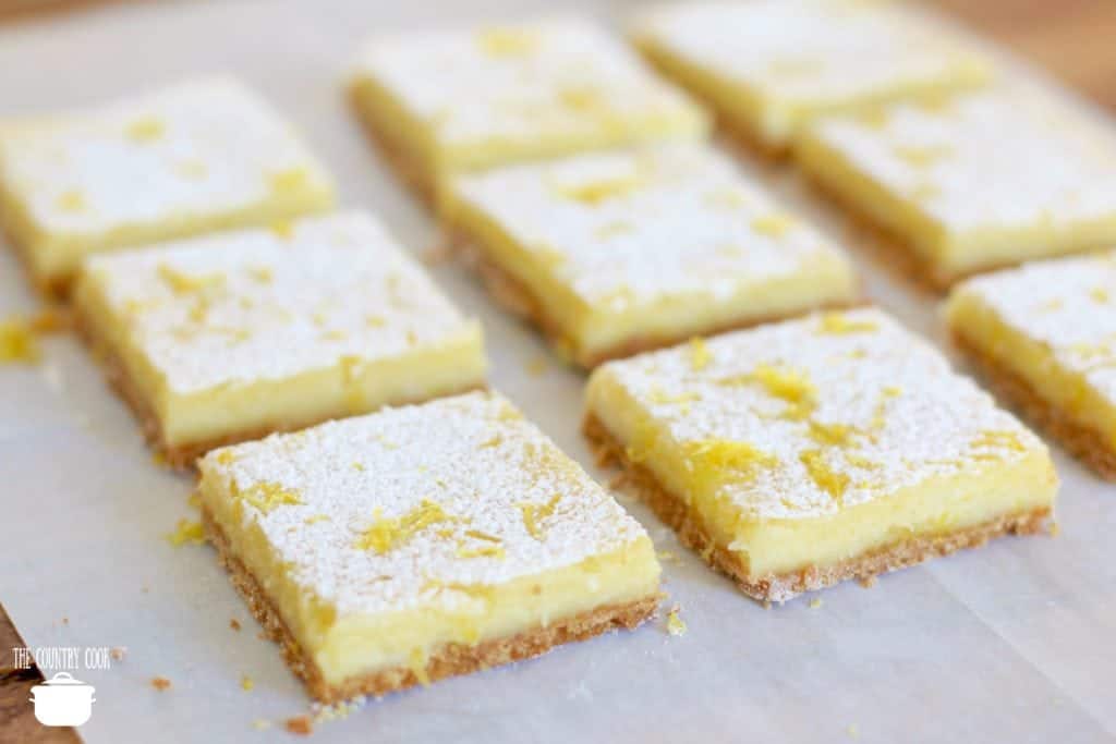 Creamy Lemon Squares with Nilla Wafer Crust The Country Cook dessert