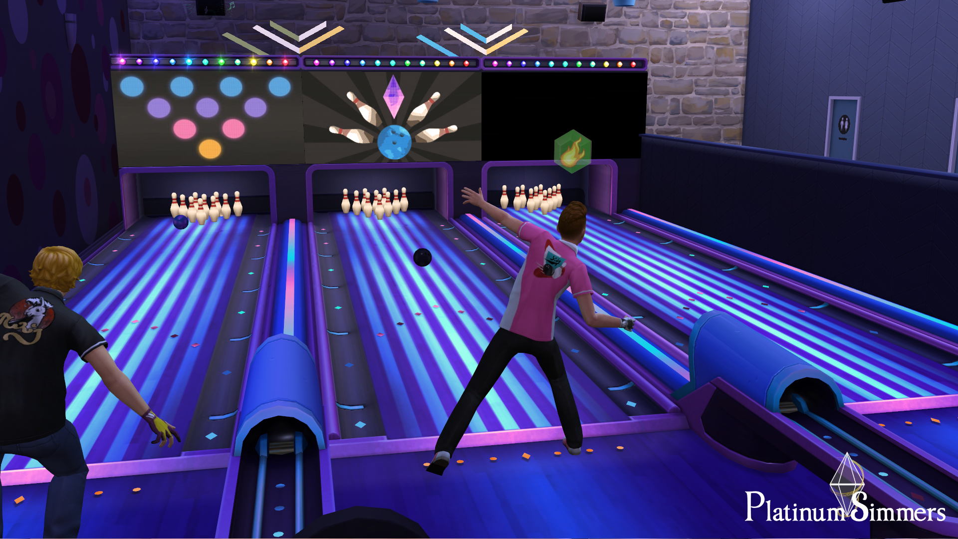 Review The Sims 4 Bowling Night stuff Platinum Simmers