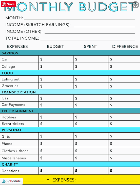 10 Free Teen Budget Worksheets to Start Your Teenager Budgeting