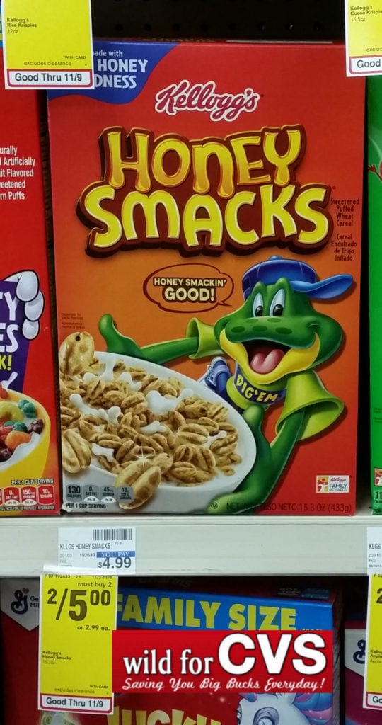 Kellogg’s Honey Smacks 1.50 Each!