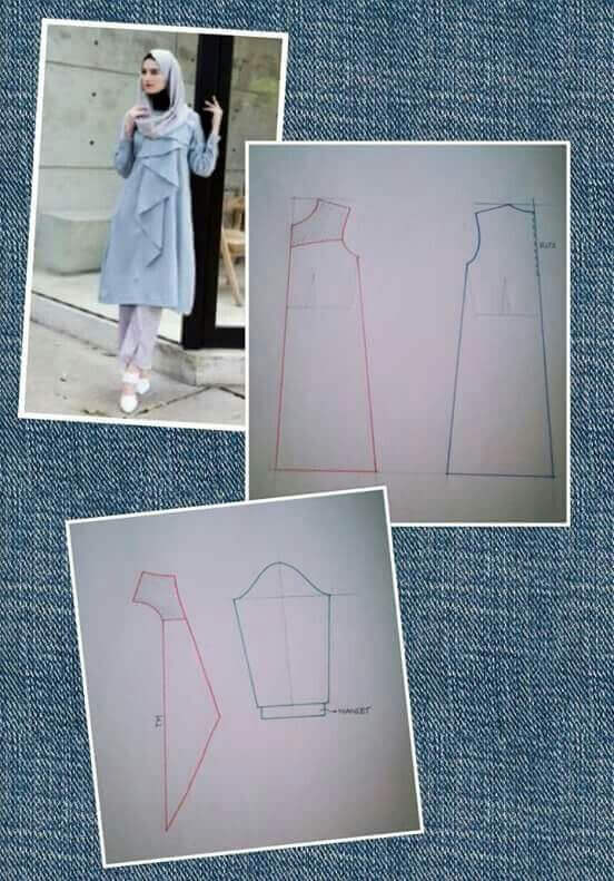 3 Pola Sederhana Baju Tunik