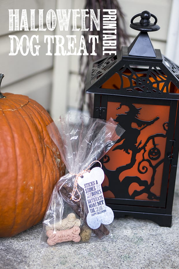 Howlin’ Halloween Treat Bags for Dogs Free Printable JaMonkey