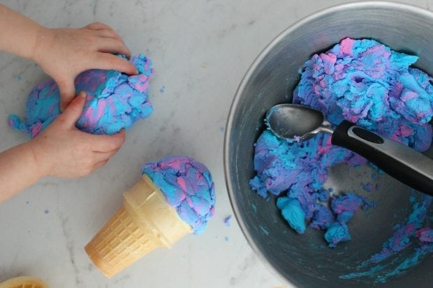Cotton Candy Ice Cream Play Dough Edible Gluten Free ⋆ JaMonkey