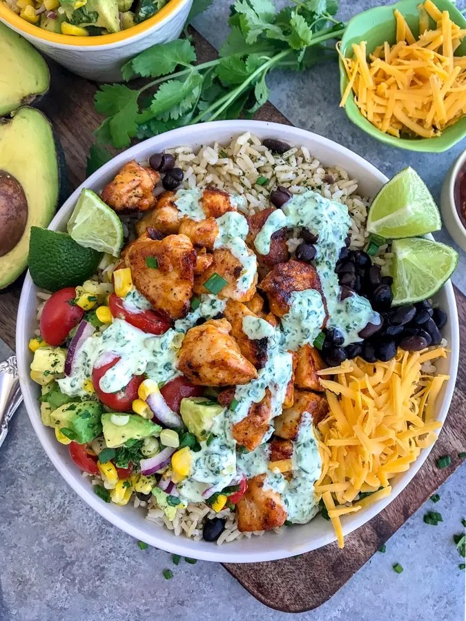 Easy Chicken Taco Bowls With Peanut Butter on Top