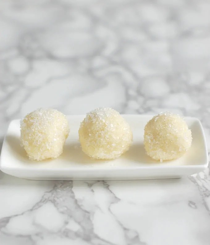 White Chocolate Ganache Snowball Truffles Baking Sense