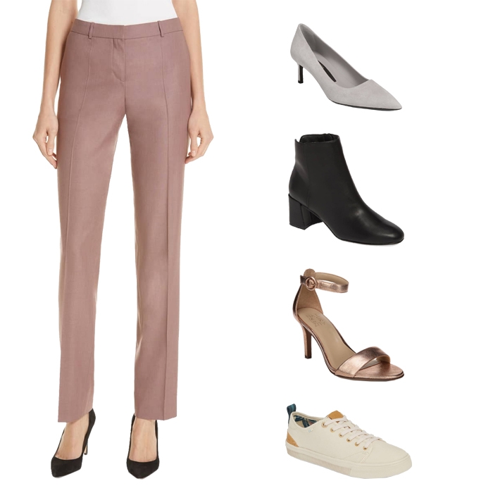 What shoes to wear with different styles of pants