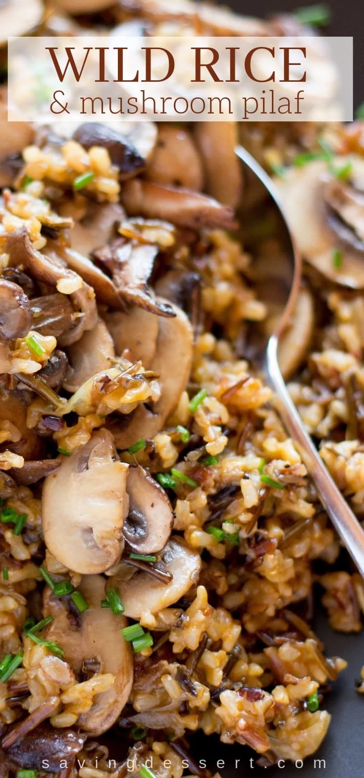 Wild Rice and Mushroom Pilaf Saving Room for Dessert