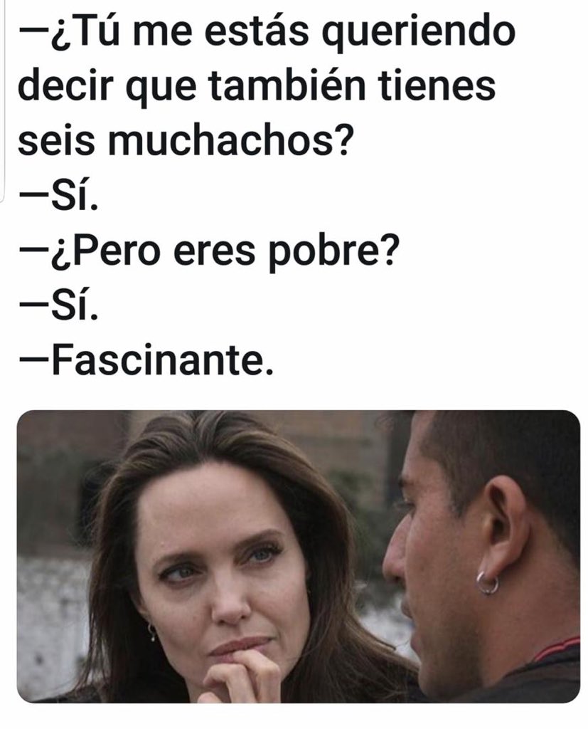 Los memes de Angelina Jolie con venezolanos en Perú es lo de hoy