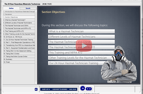 Online Hazmat Technician Course 175 HazMat Student