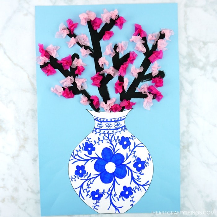 How To Make A Cherry Blossom Art Project I Heart Crafty Things